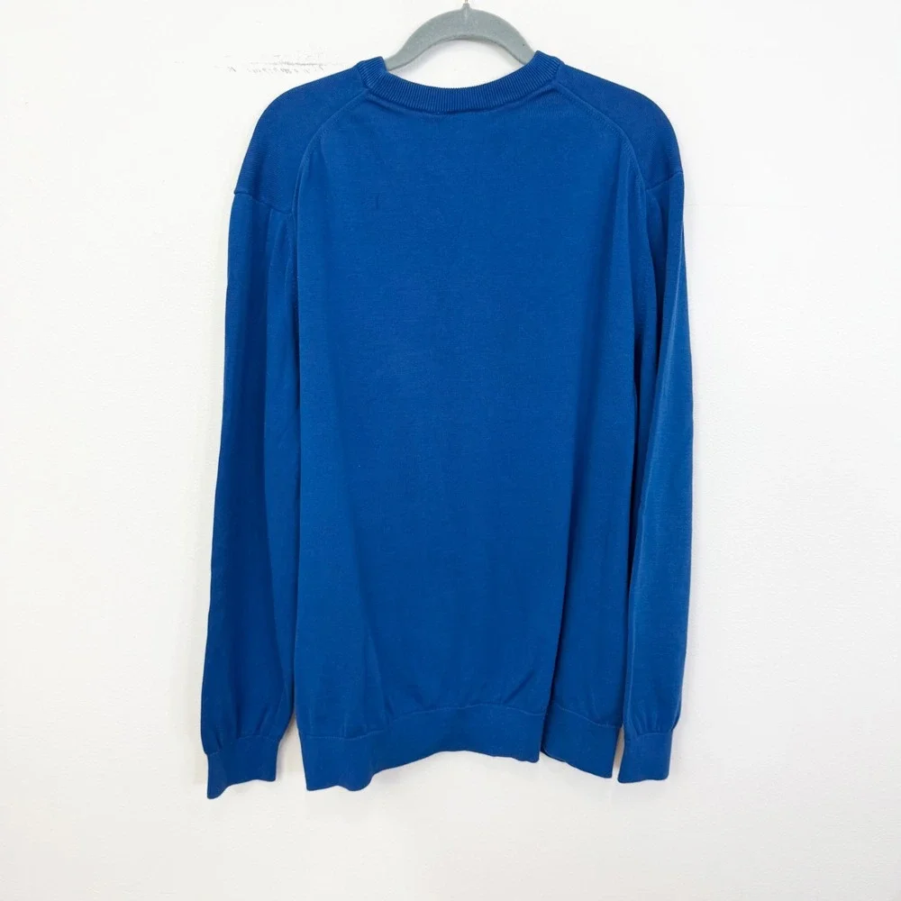 Lacoste Men's Regular Fit Cotton Crew Neck Sweater Blue Size 3XL